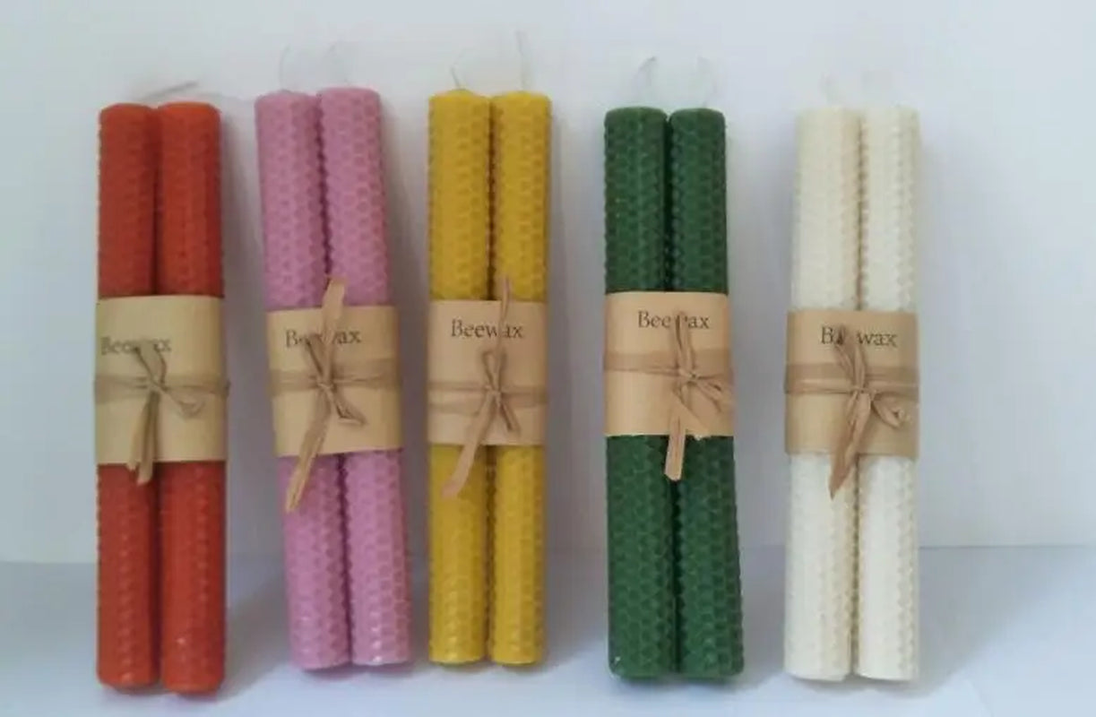Honeycomb Candle Long Rod Candle Beeswax Cylinder Candle 2.2X20Cm